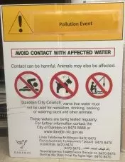 Pollution Sign at Edwardes Lake